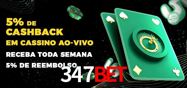 Promoções do cassino ao Vivo 347Bet